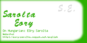 sarolta eory business card